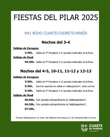 Horario N41 Pilares