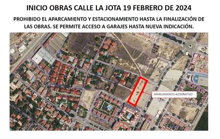 Aviso Obras Calle La Jota
