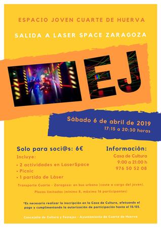 ESPACIO JOVEN EN LASER SPACE ZARAGOZA - Ayuntamiento de Cuarte de Huerva ESPACIO JOVEN EN LASER SPACE ZARAGOZA - Ayuntamiento de Cuarte de Huerva